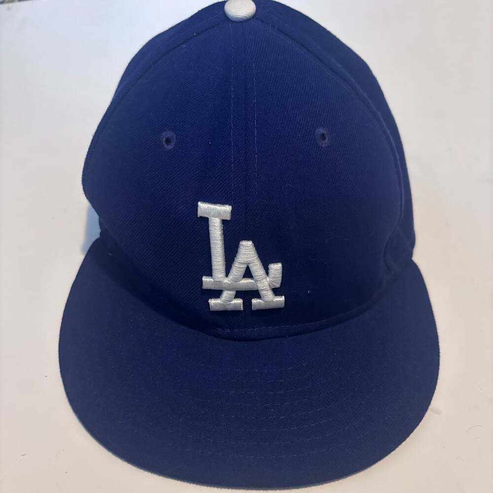 LA Dodgers New Era 59Fifty Fitted Hat Size 7 1/4 Official on Field Cap MLB